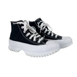 Converse All Star Lugged High Top Sneaker Women's Size 8 Black White Mens 6